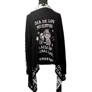 Jawbreaker Dia De Los Muertos Cardigan Oracle of Eternal Love Goth Ouija Small